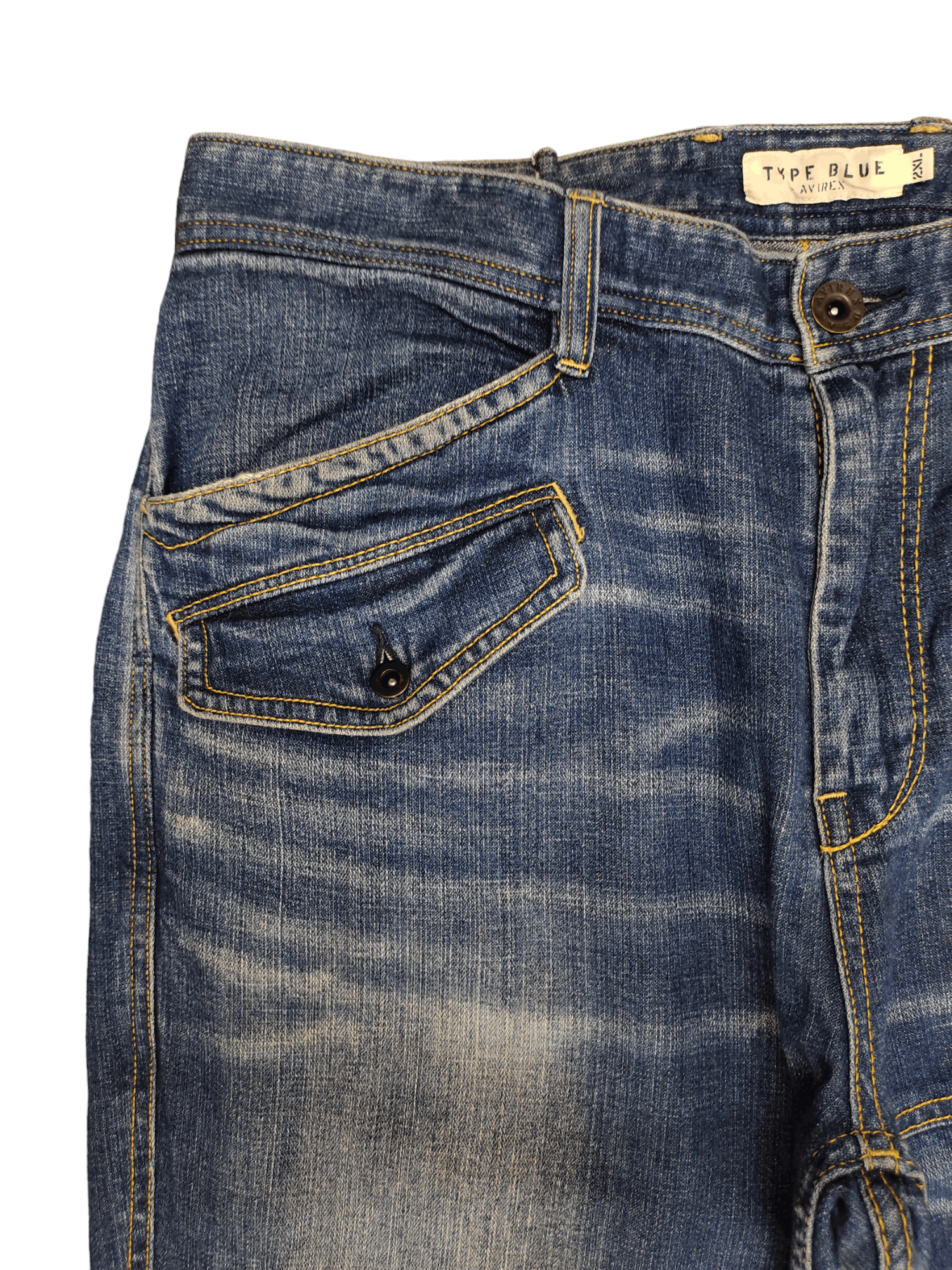 Avirex Avirex Type Blue Single Pocket Cargo Denim Pants Size US 36 / EU 52 - 4 Thumbnail