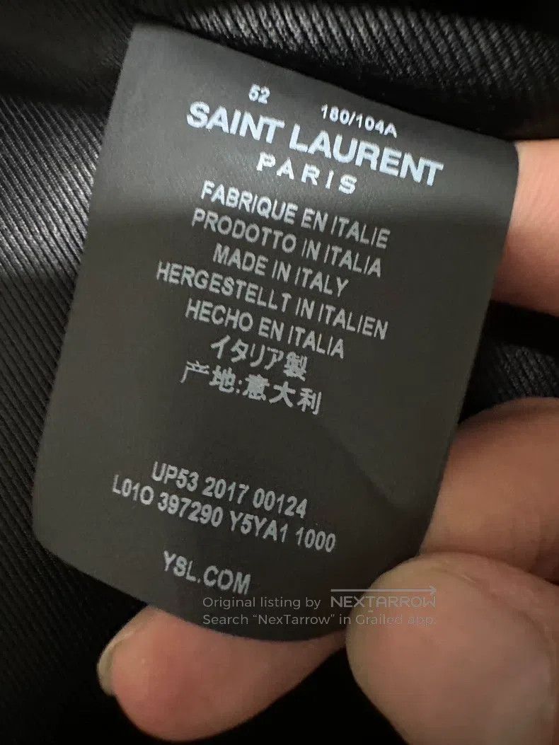 Saint Laurent Paris Saint Laurent Paris Motorcycle Leather Jacket Size US L / EU 52-54 / 3 - 4 Thumbnail