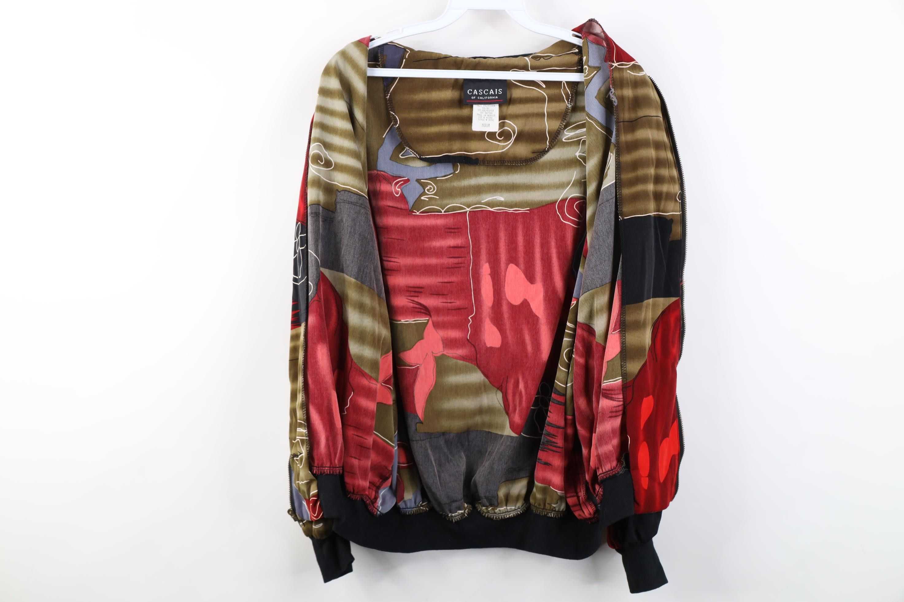 Vintage Vintage 90s Streetwear Flower Full Zip Bomber Jacket Size M / US 6-8 / IT 42-44 - 9 Thumbnail