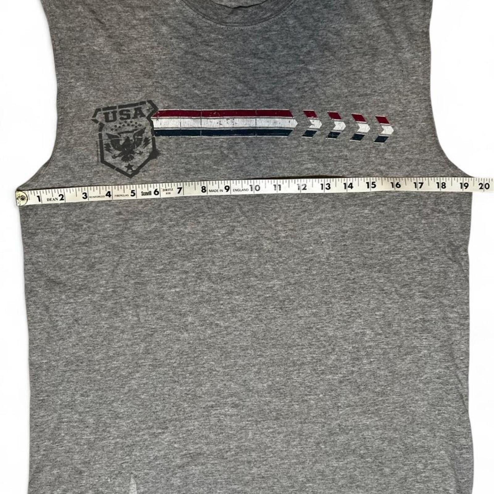 Hanes Vintage 90s USA Shield Graphic Sleeveless Tank Top Medium Size US M / EU 48-50 / 2 - 3 Thumbnail