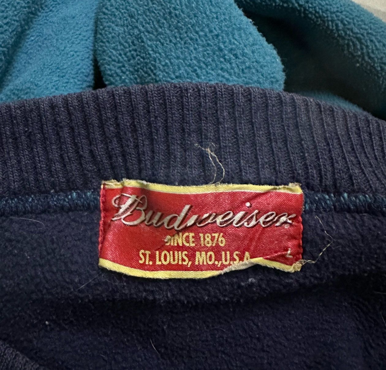 Budweiser Vintage Budweiser fleece sweatshirt Size US L / EU 52-54 / 3 - 5 Thumbnail