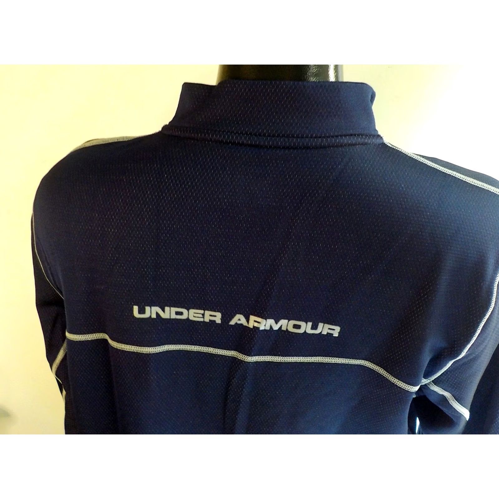 Under Armour UNDER ARMOUR ColdGear 1/4 Zip Pullover Navy Gray Mens 2XL Size US XXL / EU 58 / 5 - 4 Thumbnail