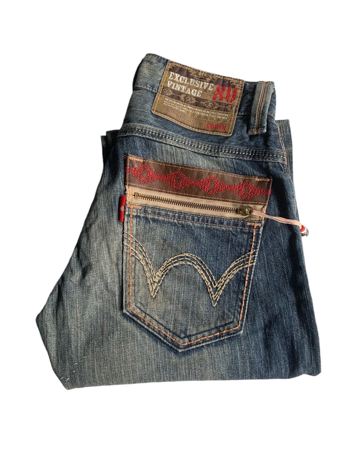 Edwin EDWIN XV MUDMAX HIPPIES STYLE FADED & RUSTY DISTRESSED DENIM Size US 28 / EU 44 - 9 Thumbnail