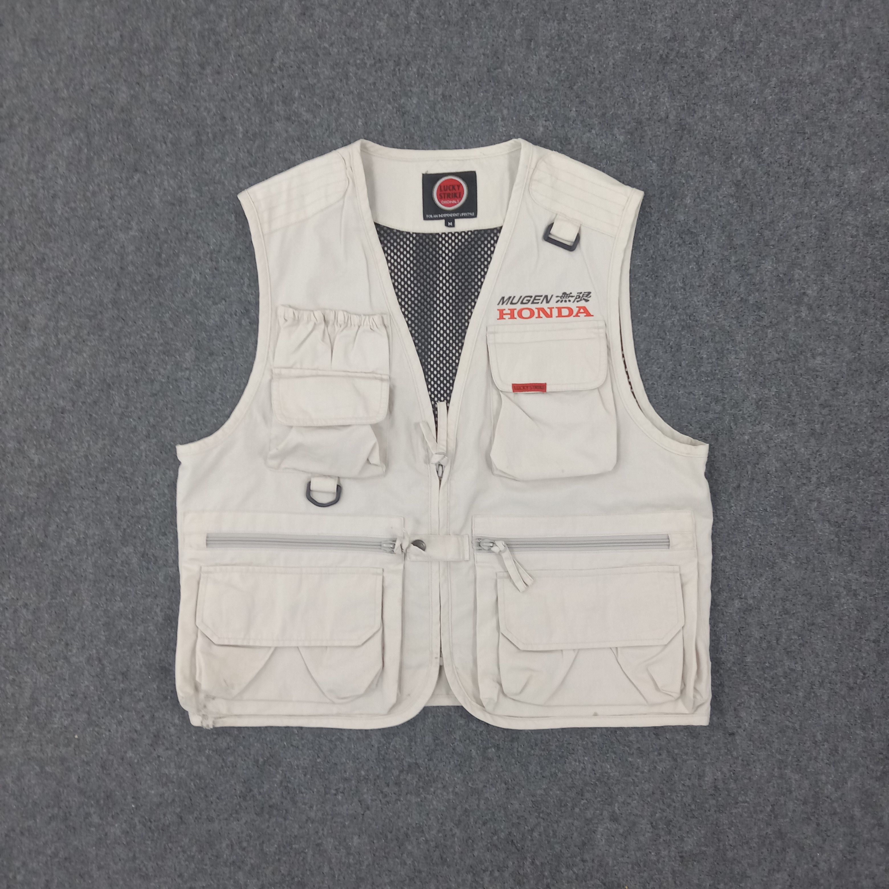 Honda × Vintage Lucky Strike X Mugen Honda Japanese Custom Art Vest Jacket Size US M / EU 48-50 / 2 - 3 Thumbnail