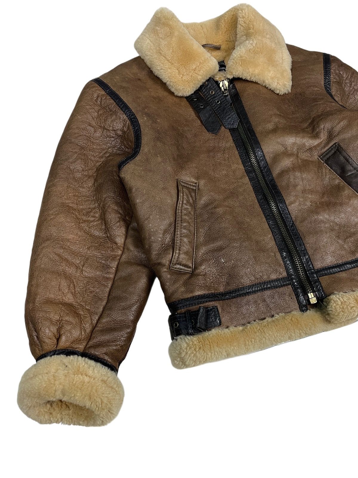 Vintage Vintage B-3 Sheepskin Leather Coat Shearling Sherpa Jacket Size US S / EU 44-46 / 1 - 2 Thumbnail
