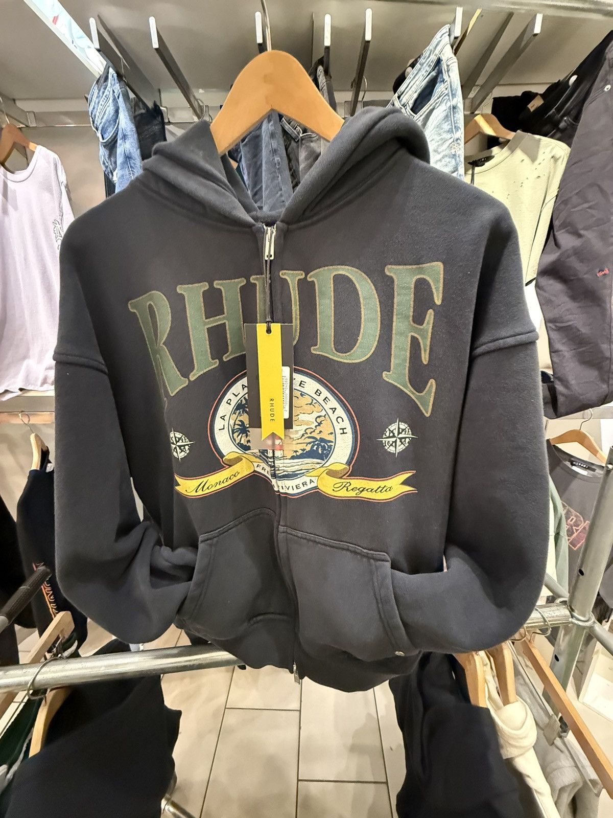 Rhude Monaco rhude zip hoodie Size US S / EU 44-46 / 1 - 1 Thumbnail