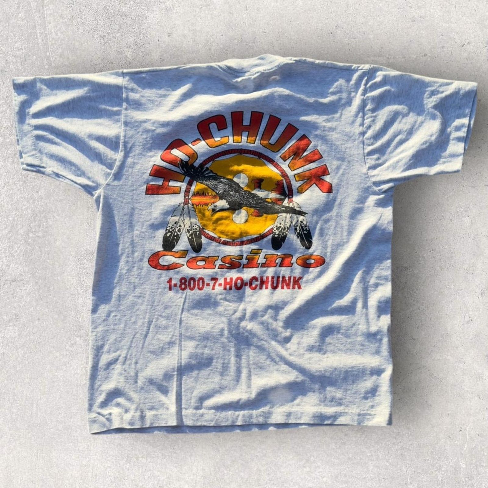 Fruit Of The Loom × Vintage Vintage Single Stitch 90’s Ho-Chunk Casino Tee Size US L / EU 52-54 / 3 - 1 Thumbnail