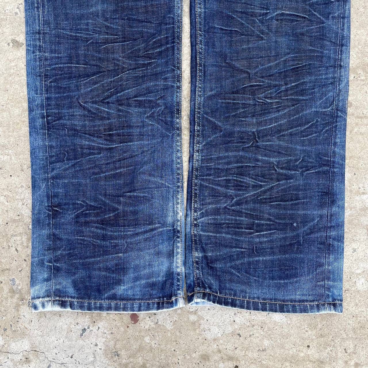 Le Grande Bleu (L.G.B.) VTG Japanese Style Crazy 🤯 Mr.Bright Jeans Baggy Rap Custom Size US 36 / EU 52 - 6 Thumbnail