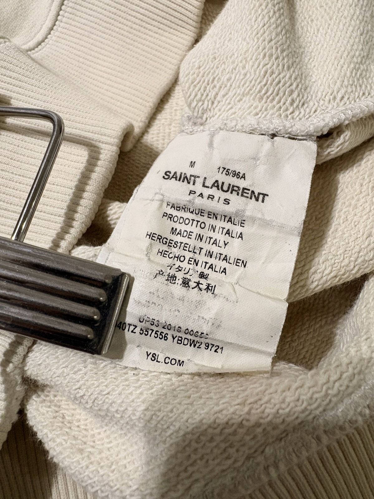 Saint Laurent Paris Saint Laurent Robot Destroyed Sweatshirt Size US M / EU 48-50 / 2 - 9 Thumbnail