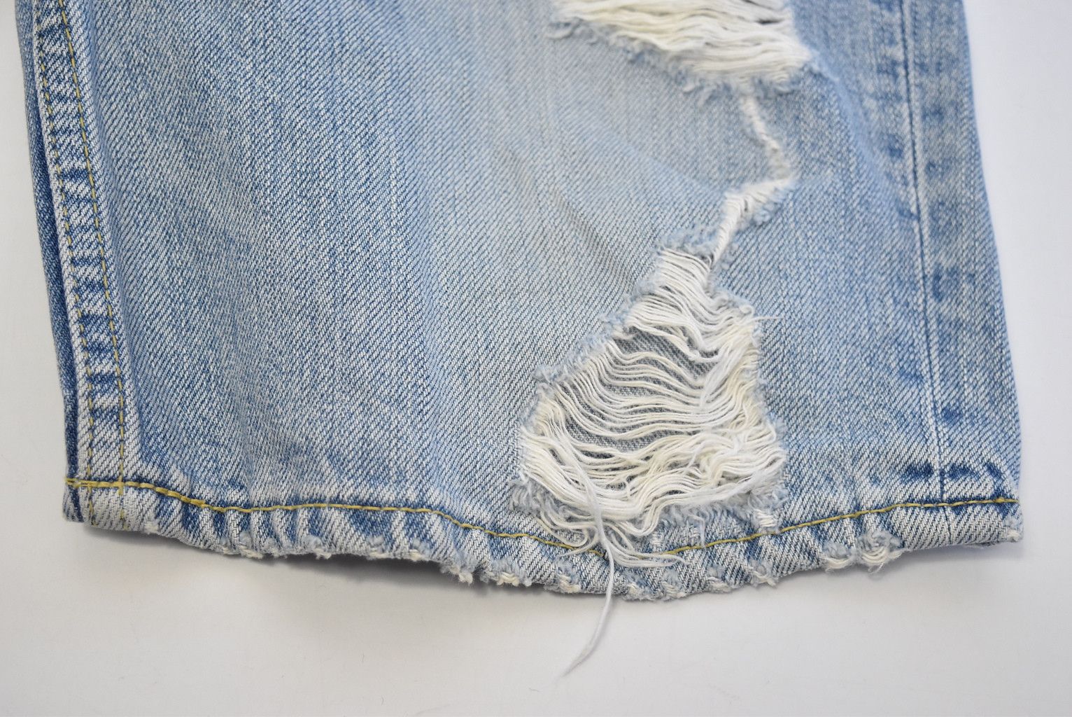 Blue Blue Japan damaged denim shorts 22631 - 444 58 Size US 31 - 12 Thumbnail