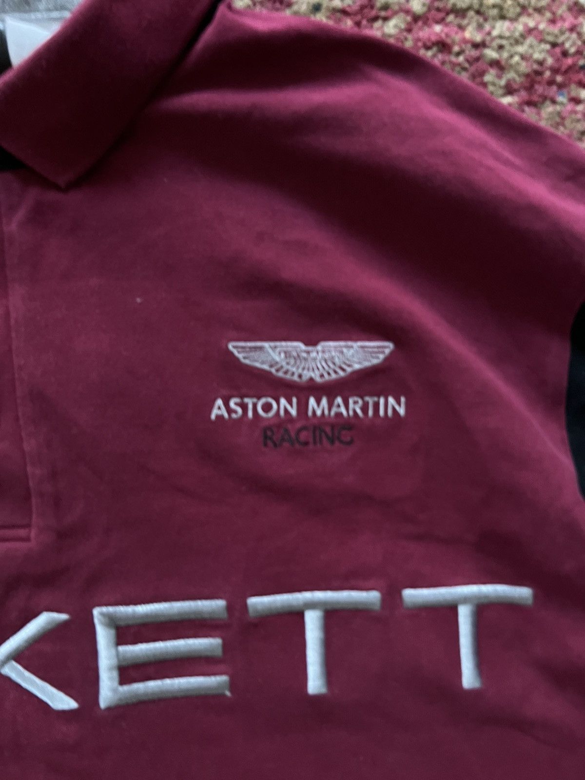 Hackett × Vintage 🎴 90’s ASTON MARTIN RACING HACKETT Y2K LONGSLEEVE POLO Size US XL / EU 56 / 4 - 3 Thumbnail