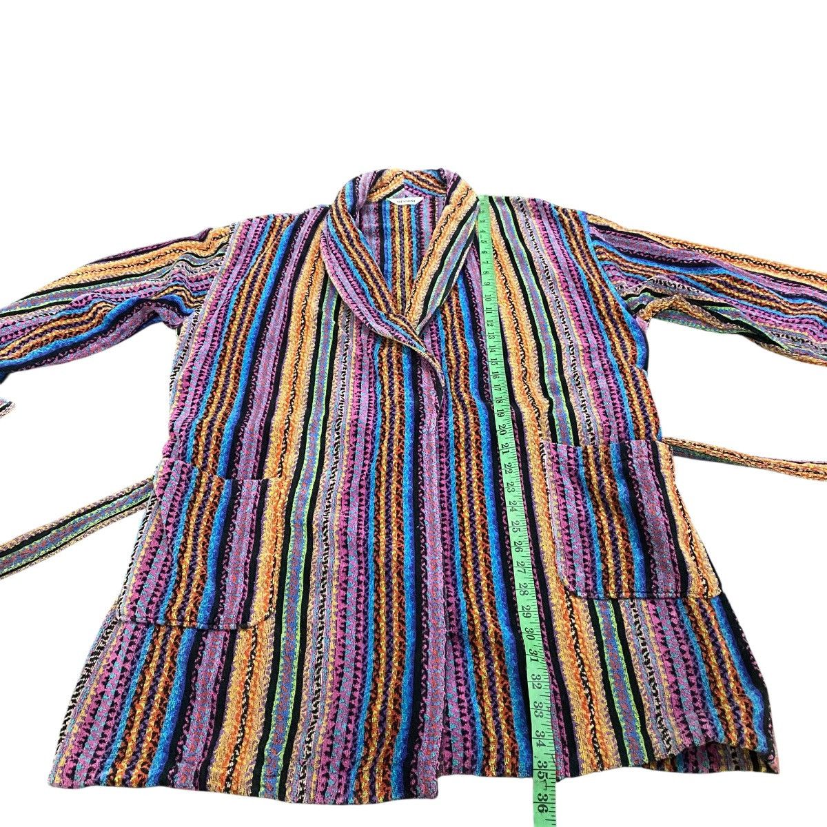 Missoni Rainbow Bathrobe Missoni Home 3D Knit Striped Sweater Unisex Size L / US 10 / IT 46 - 14 Thumbnail
