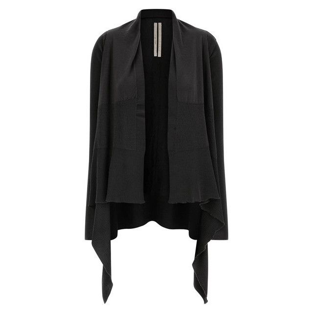 Rick Owens RICK OWENS Temple Medium Wrap Black Wool Cardigan New & Auth Size L / US 10 / IT 46 - 1 Thumbnail