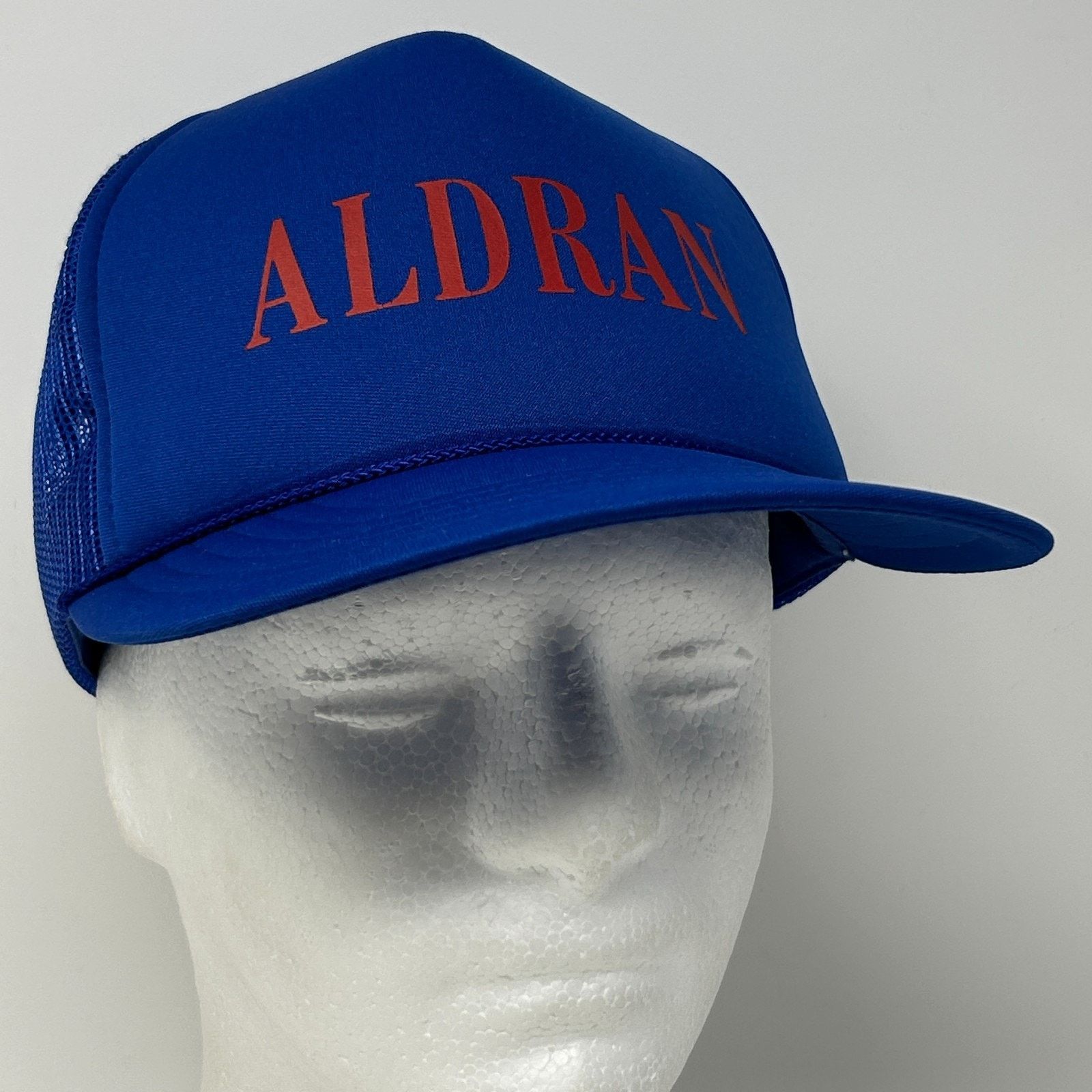 Vintage Vintage 90s Aldran Trucker Hat Baseball Cap 5 Panel Blue Size ONE SIZE - 9 Thumbnail