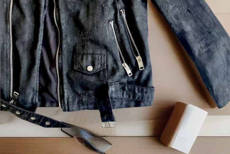 Alessandrini New York Daniele Alessandrini Biker Jacket Cotton Handmade Italy Size US L / EU 52-54 / 3 - 5 Thumbnail