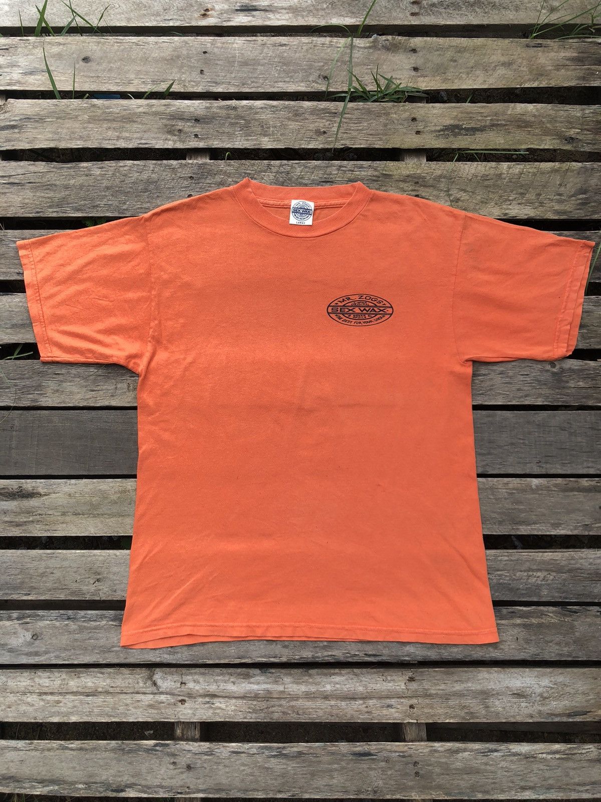 Hook-Ups × Sex Skateboards × Vintage Vintage 90s Sex Wax Skateboards Mr Zogg Tshirt Size US M / EU 48-50 / 2 - 2 Thumbnail