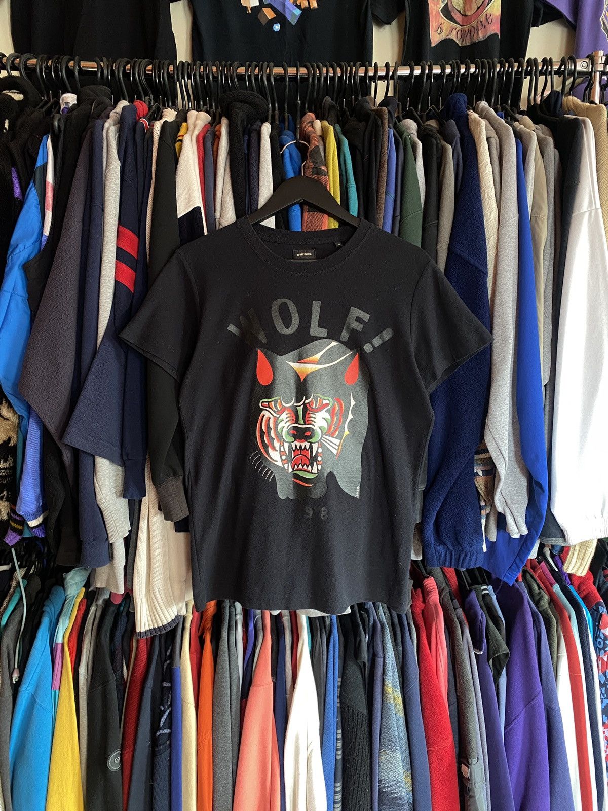 Diesel DIESEL VINTAGE WOLF T-SHIRT Y2k Size US S / EU 44-46 / 1 - 1 Thumbnail