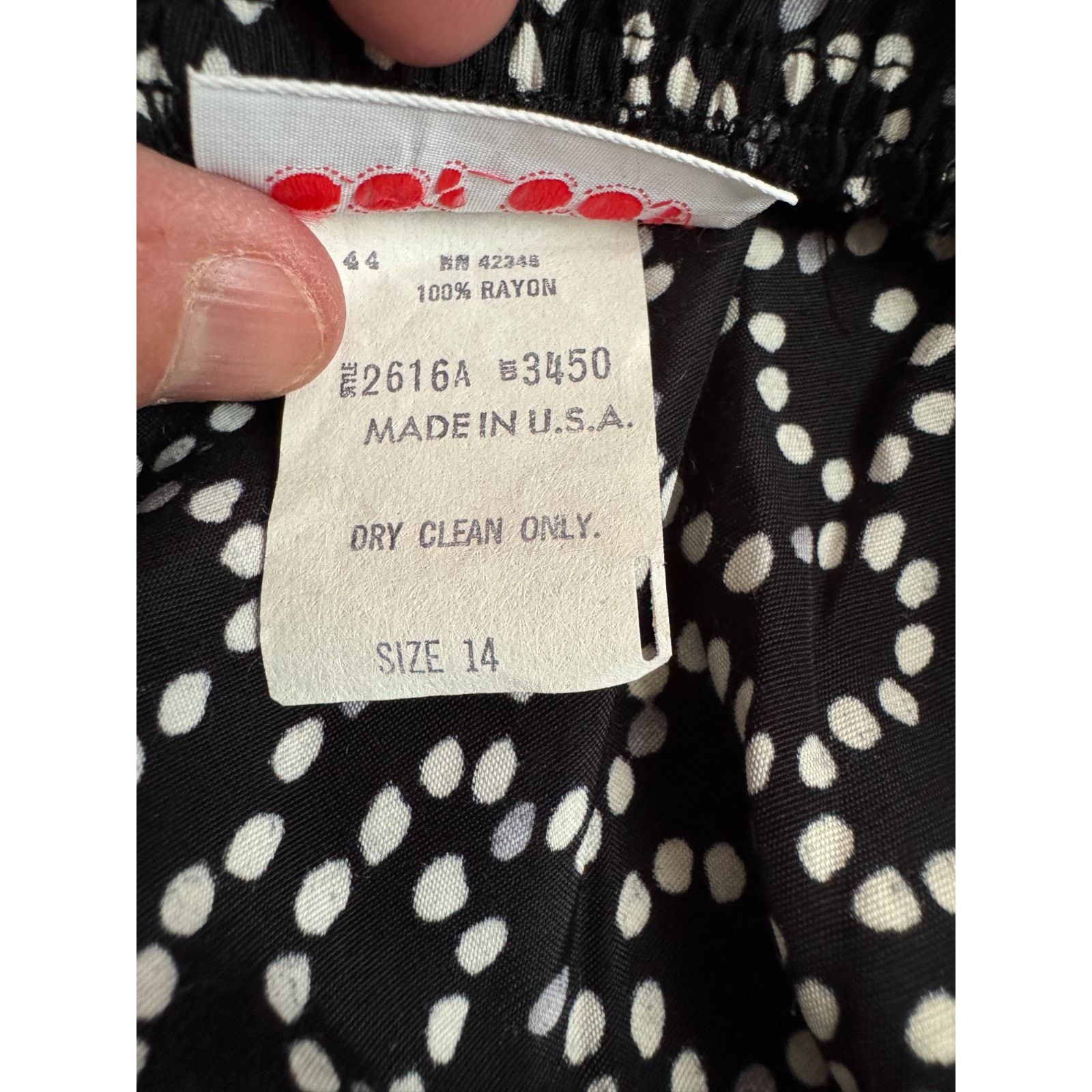 Cos Cos Cob Women's 14 Black White Gray Dot Print Skirt Size 36" / US 14 / IT 50 - 7 Thumbnail