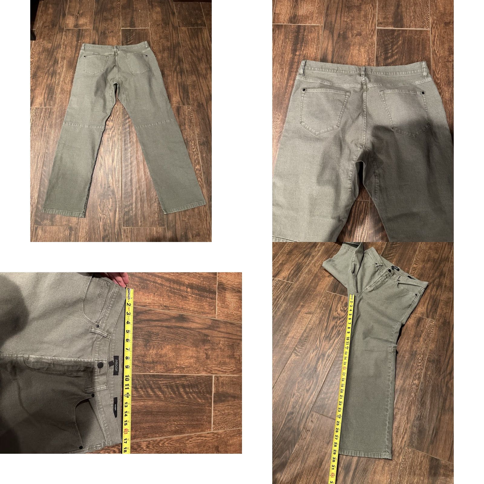 Vintage Proof Huckberry Green Straight Five Pocket Jeans Men's Size 34x29 Size US 34 / EU 50 - 8 Thumbnail