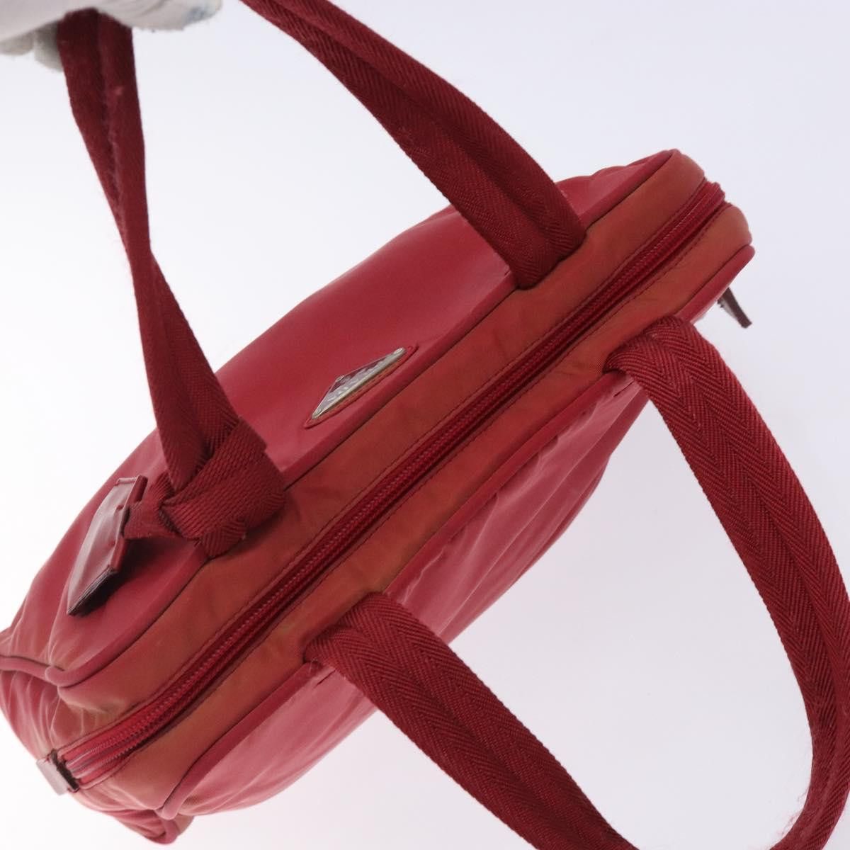 Prada PRADA Hand Bag Nylon Red Silver Size ONE SIZE - 6 Thumbnail