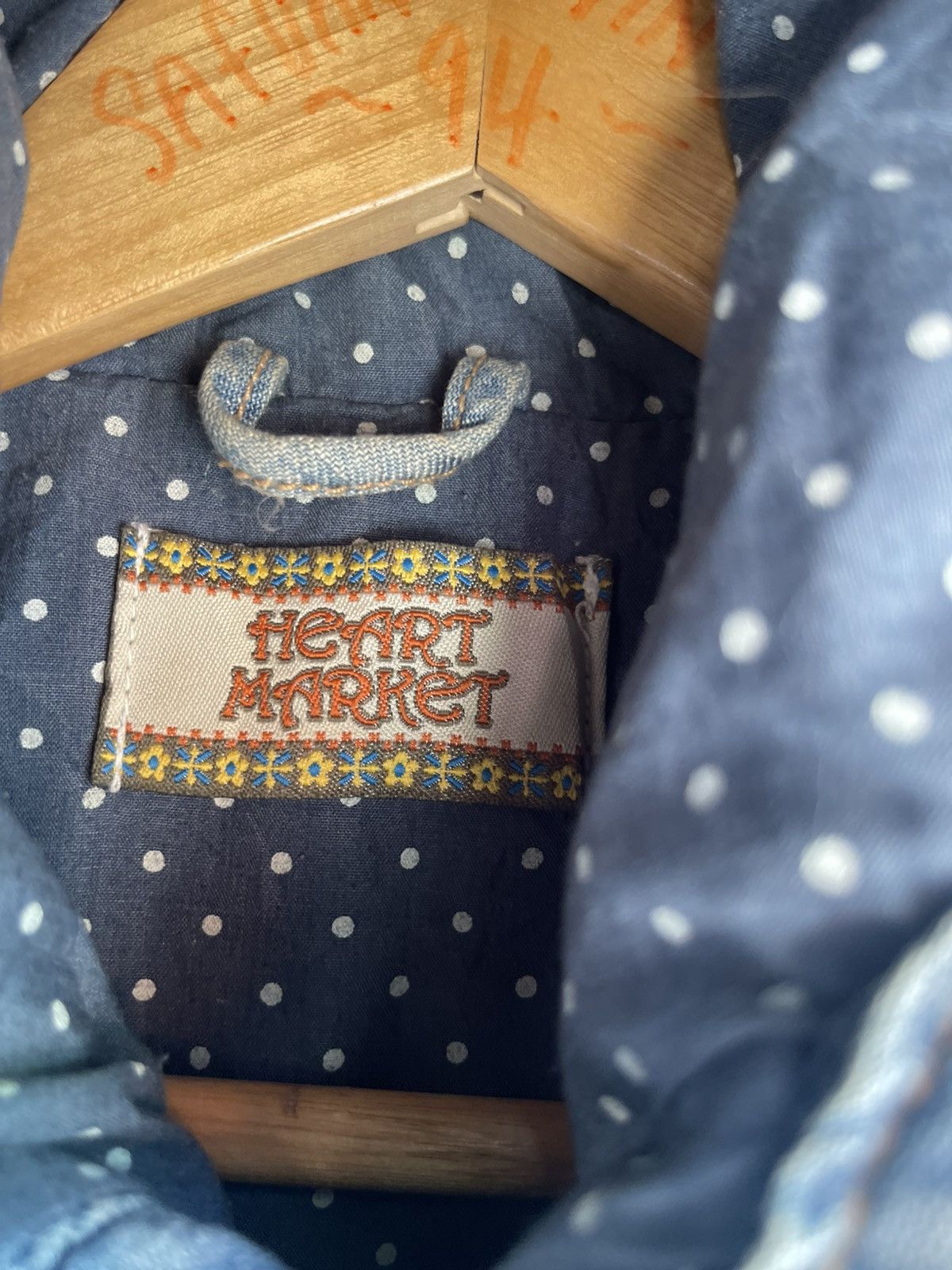 Issey Miyake Vintage Heart Market Quilted Hoodie Jacket – Faded Blue Size US S / EU 44-46 / 1 - 3 Thumbnail