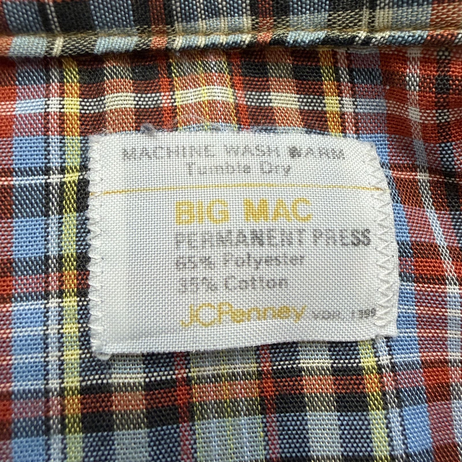 Vintage Big Mac Flannel Men's 2XL Plaid Pearl Snap Western
