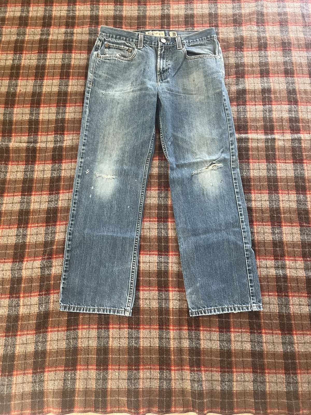 Rsq Vintage 2000’s Skater Grunge Destressed RSQ Y2K Denim Jeans Size US 32 / EU 48 - 1 Thumbnail