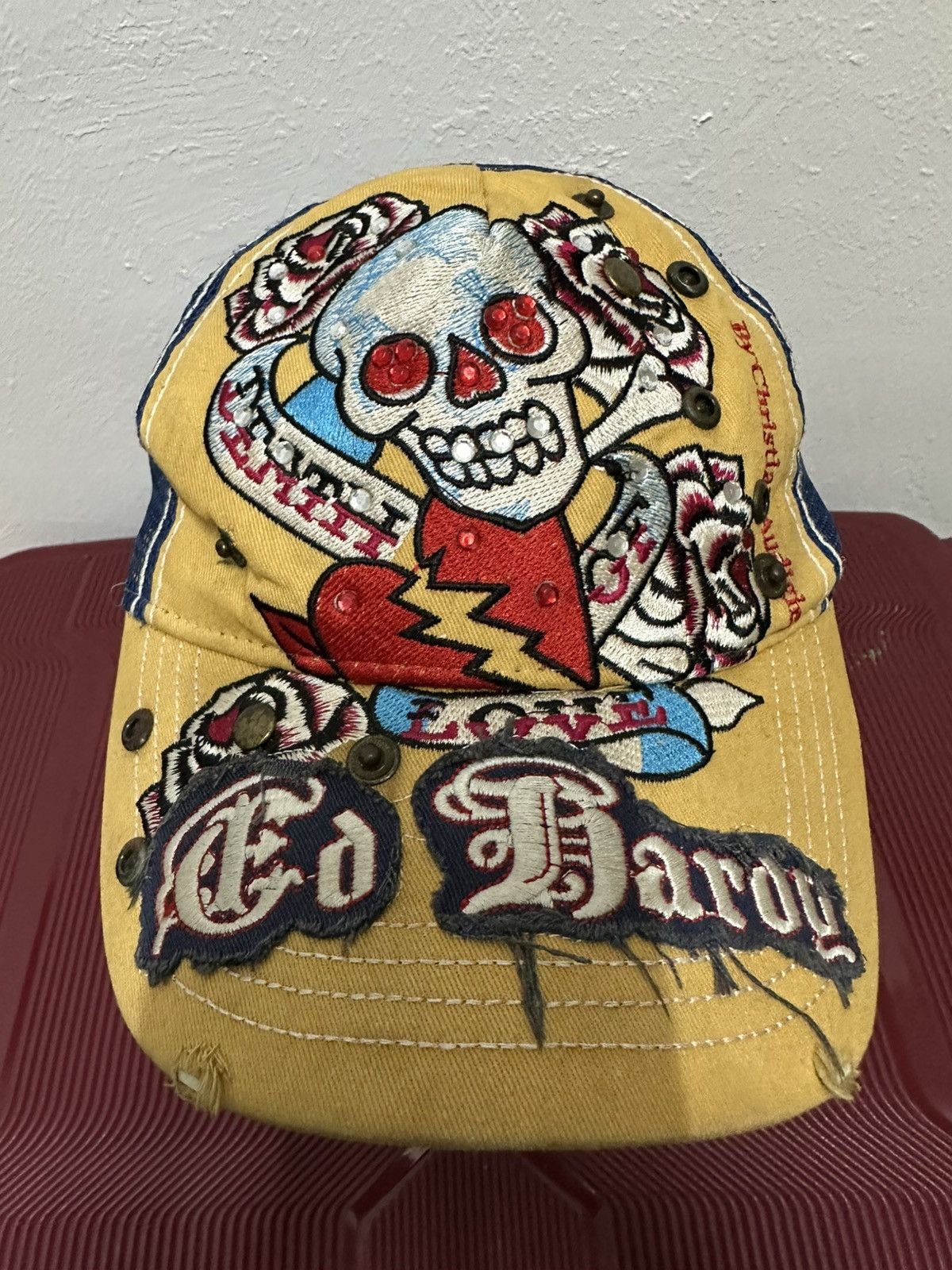 Ed Hardy Ed Hardy Cap by Christian Audigier Skull Eagle Snake Tattoo Size ONE SIZE - 1 Thumbnail