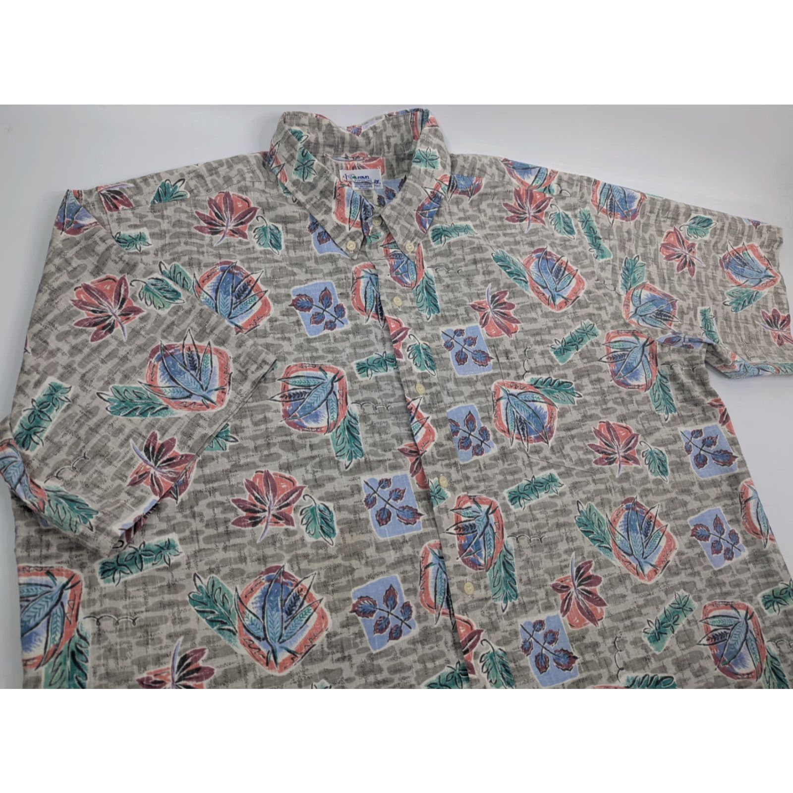 Reyn Spooner VINTAGE Reyn Spooner Mens 2XL Hawaiian Floral Button Short Sleeve Vacation Reverse Print Size US 39 - 2 Thumbnail
