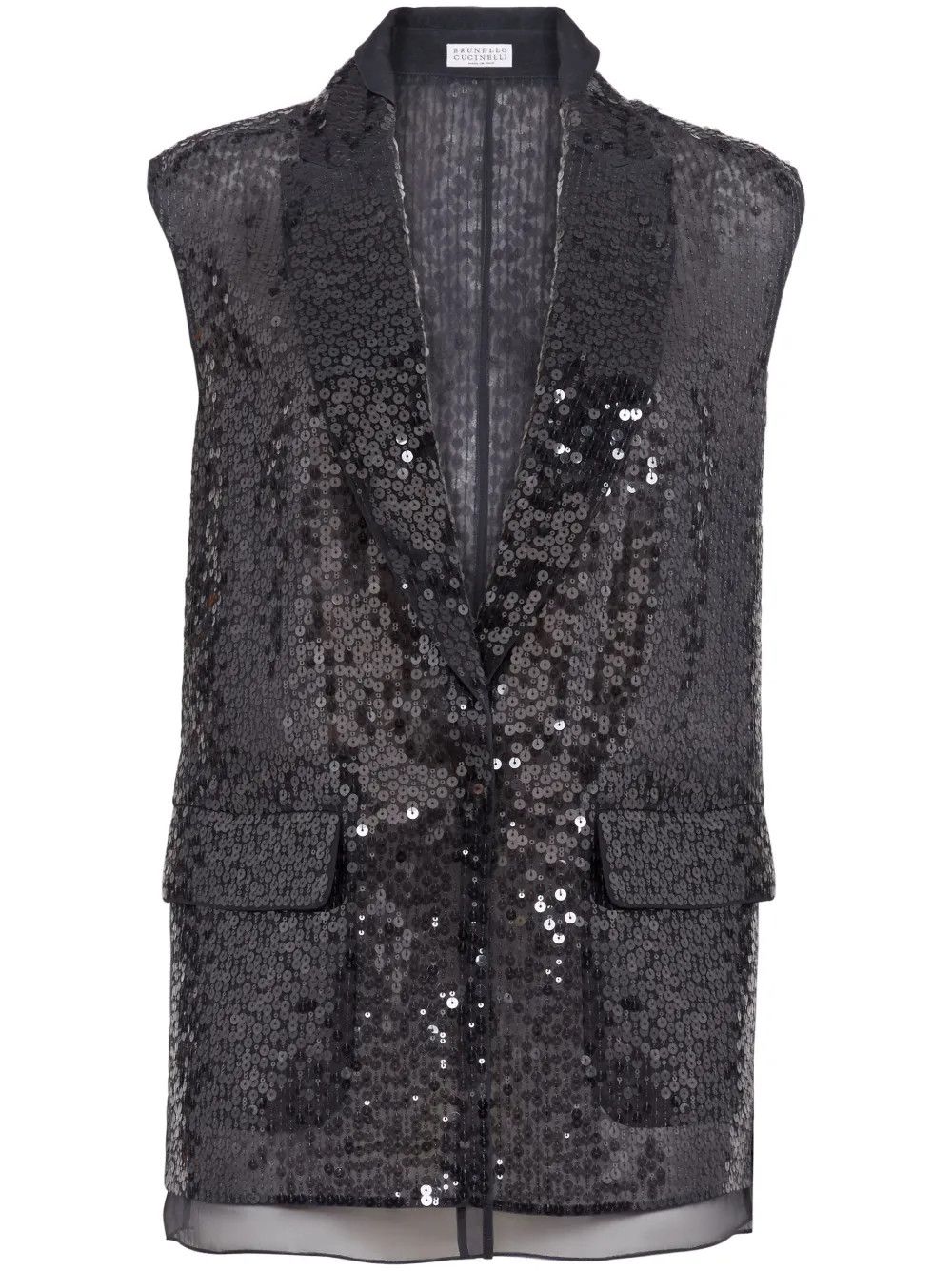 Brunello Cucinelli o1w1db10825 Giet-Jacket in Charcoal Size S / US 4 / IT 40 - 1 Thumbnail
