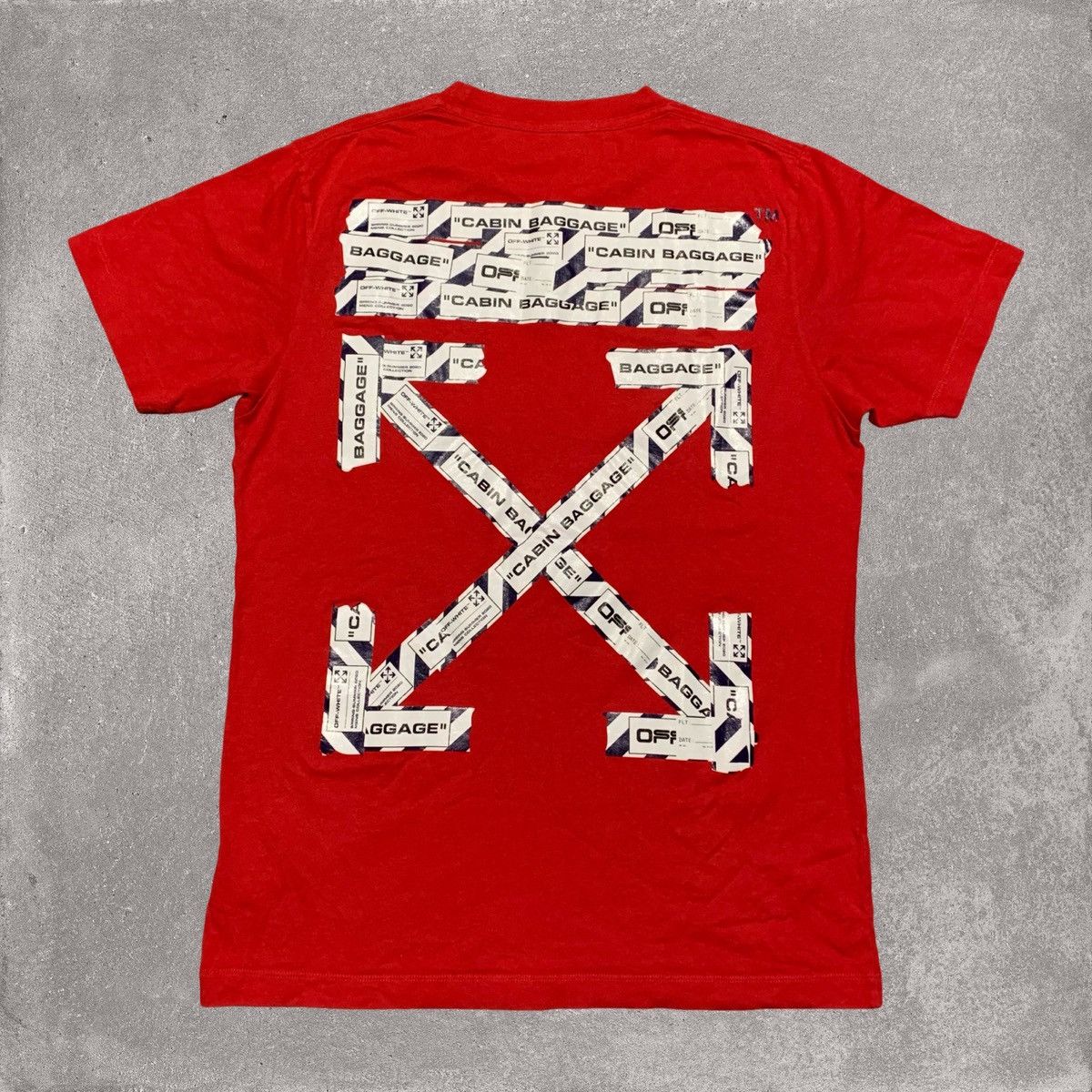 Off-White Off White Medium Airport Arrows Red Tee Virgil Abloh Size US M / EU 48-50 / 2 - 1 Thumbnail