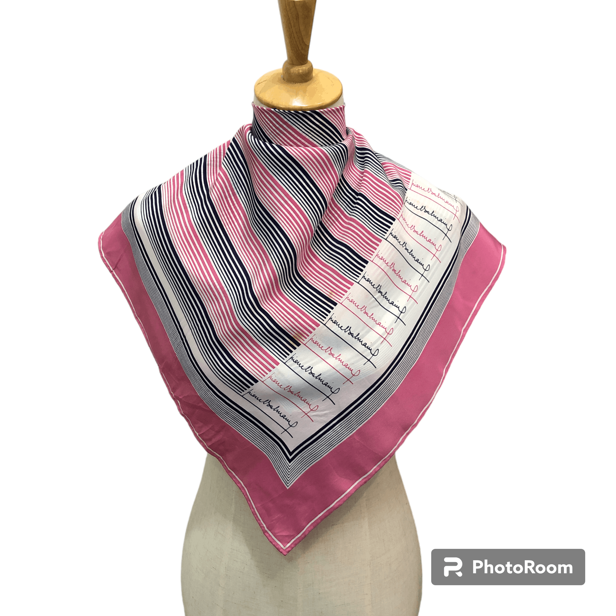 Pierre Balmain Vintage Pierre Balmain Hand Rolled Silk Scarf M1351 Size ONE SIZE - 1 Thumbnail