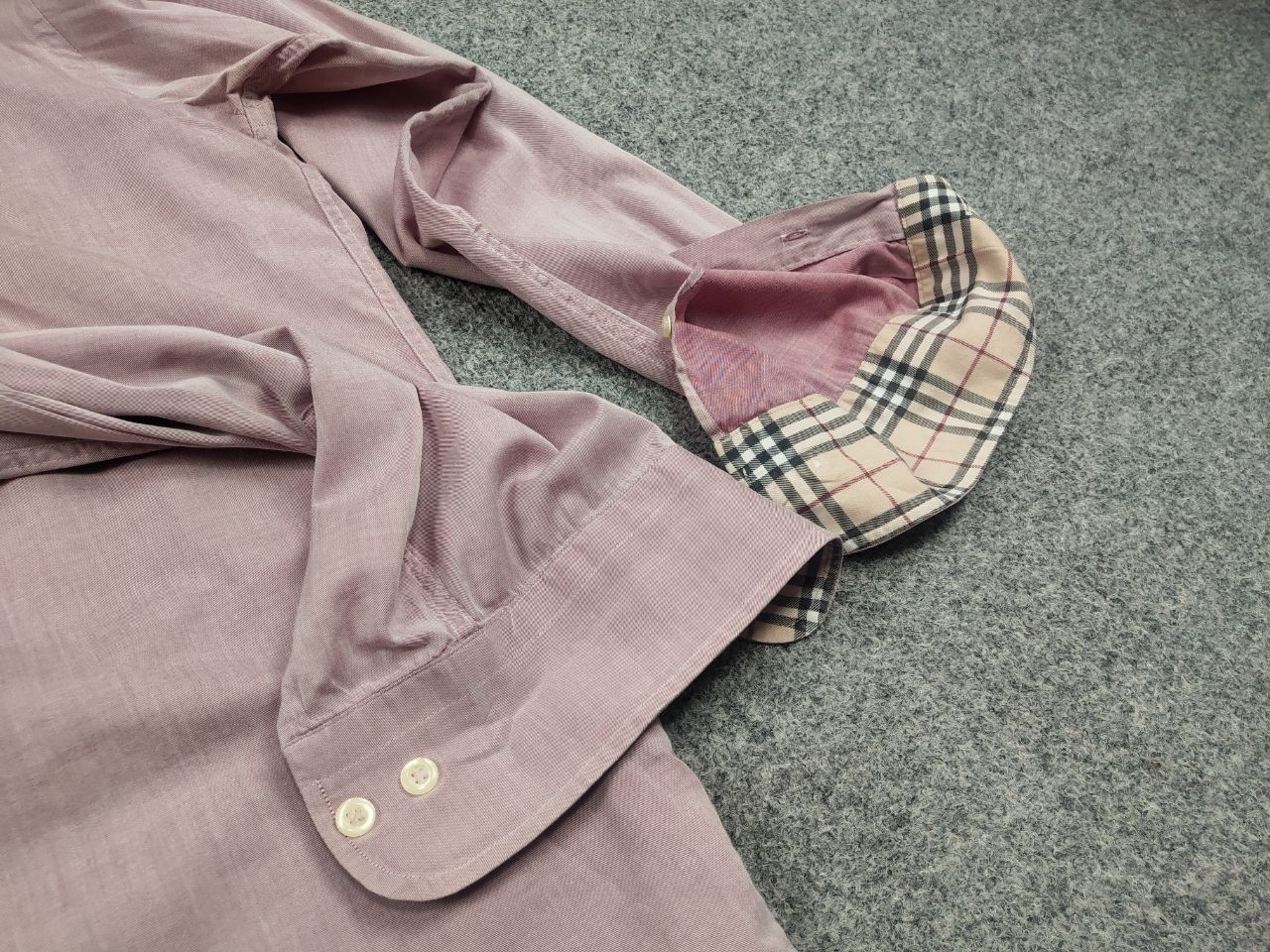 Burberry Vintage 90's Burberry London Pink Nova check Button Shirt Size US XL / EU 56 / 4 - 11 Thumbnail
