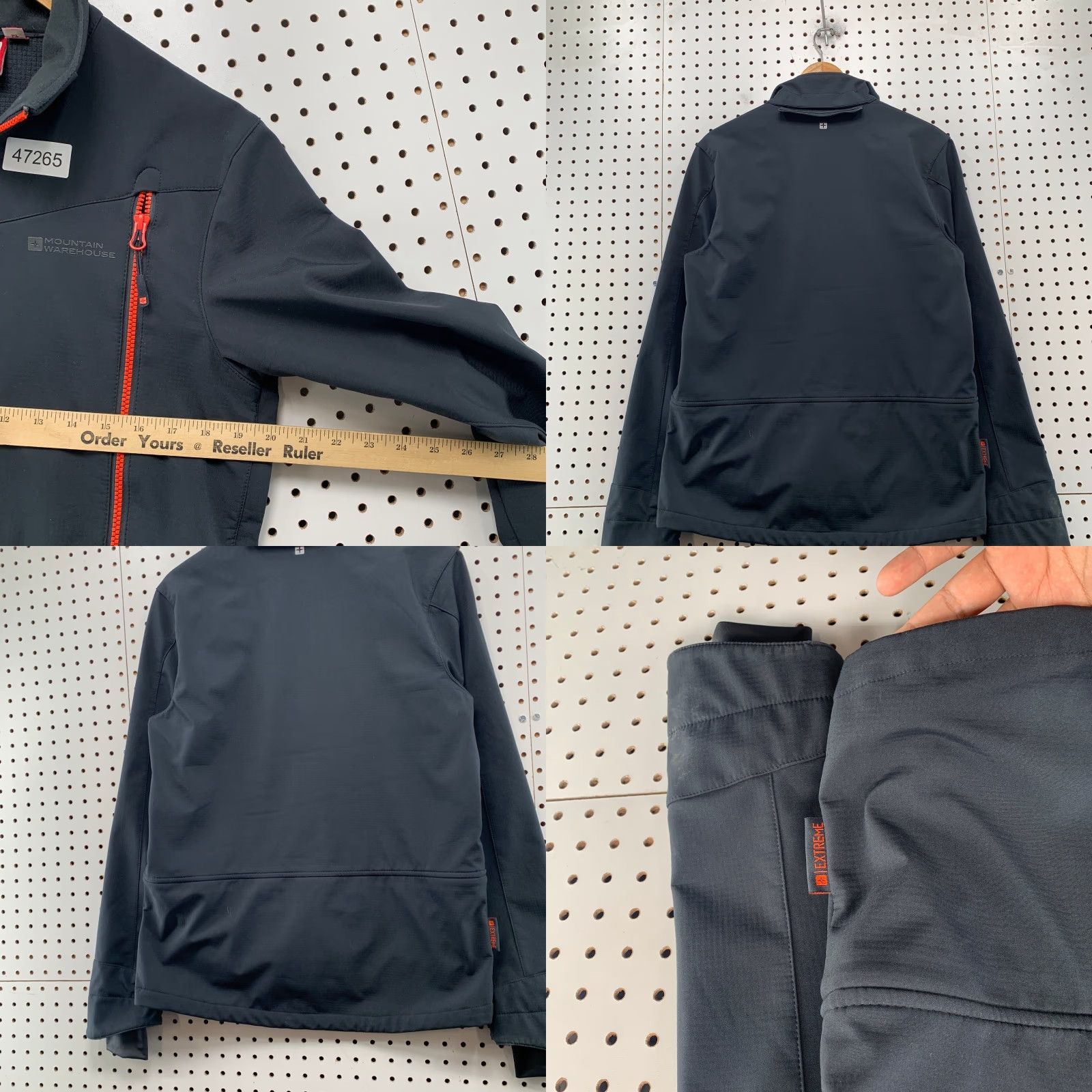 Warehouse Moutain Warehouse Extreme Ski Jacket Mens Small RECO Shell Zipper Armpit Skiing Winter Black Polyester Softshell Jacket Mens Small Size US S / EU 44-46 / 1 - 10 Thumbnail