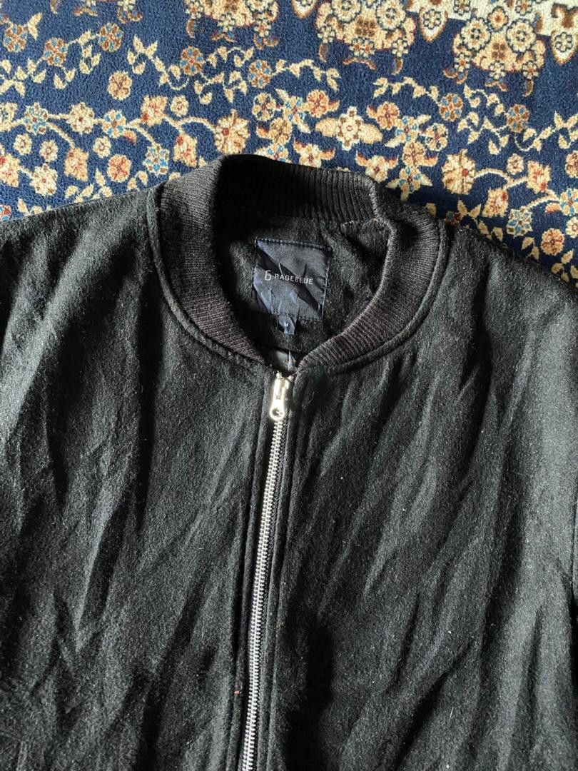 Japanese Brand RAGEBLUE WOOL BOMBERS JACKET Size US M / EU 48-50 / 2 - 6 Thumbnail