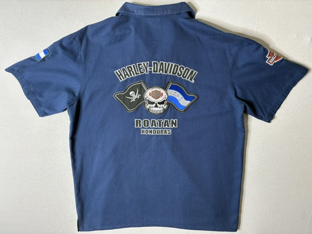Harley Davidson 🔥RARE Harley-Davidson Roatan Honduras Mechanic Shirt Size US L / EU 52-54 / 3 - 7 Thumbnail