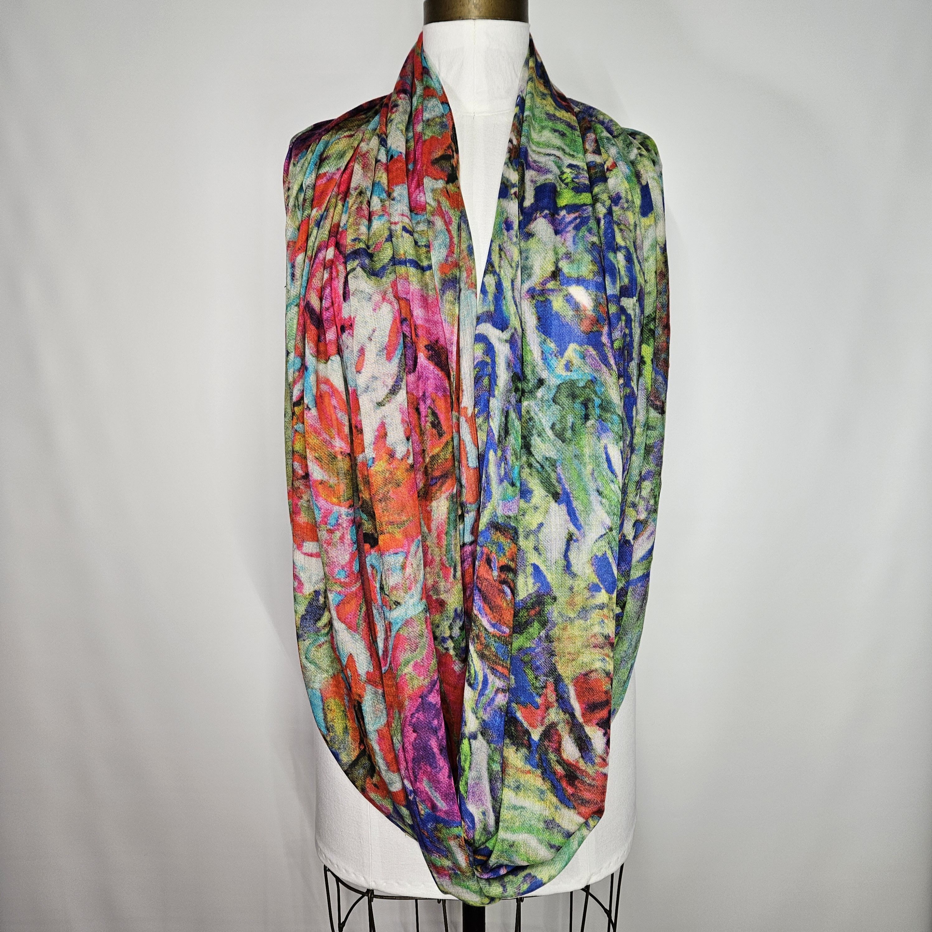 Other Lulla Collection 40x74" Infinity Scarf Sarong Floral Rainbow Size ONE SIZE - 1 Thumbnail