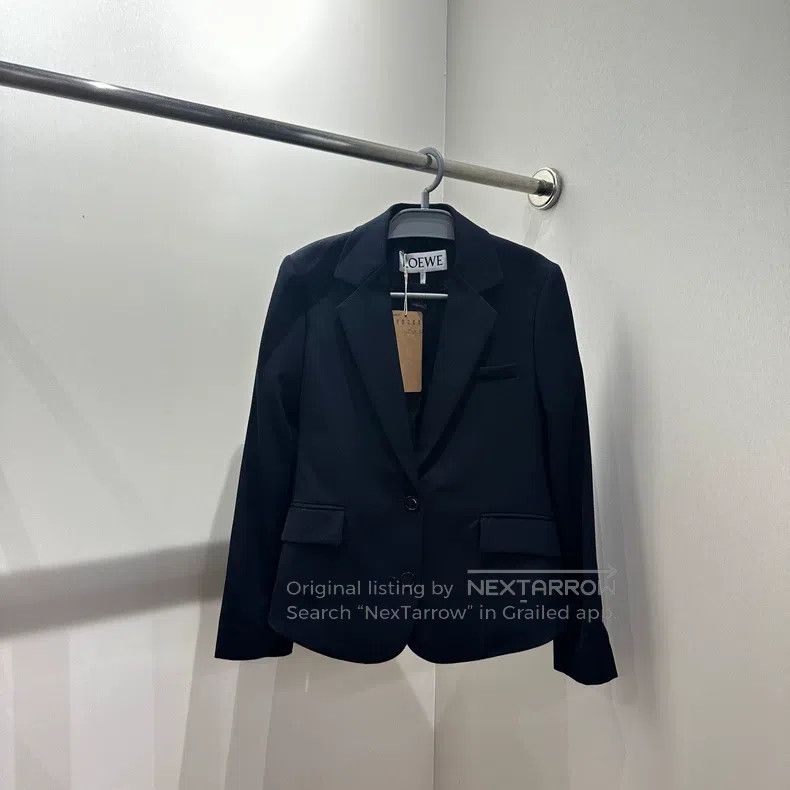 Loewe Loewe Leather buckle waist woolen suit jacket Size 4XL / US 24-26 - 1 Thumbnail