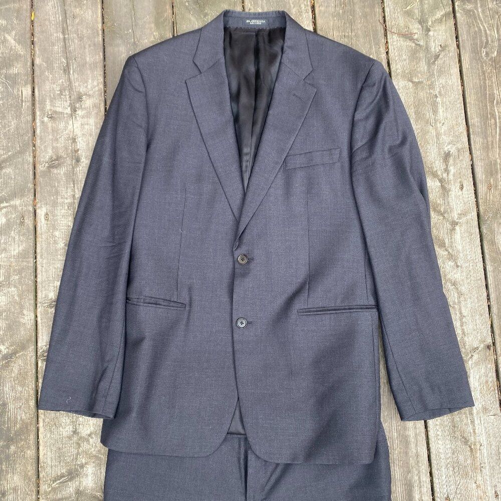 John Varvatos John Varvatos Worsted Wool Premium Tailored Single Needle S Size 44R - 3 Thumbnail