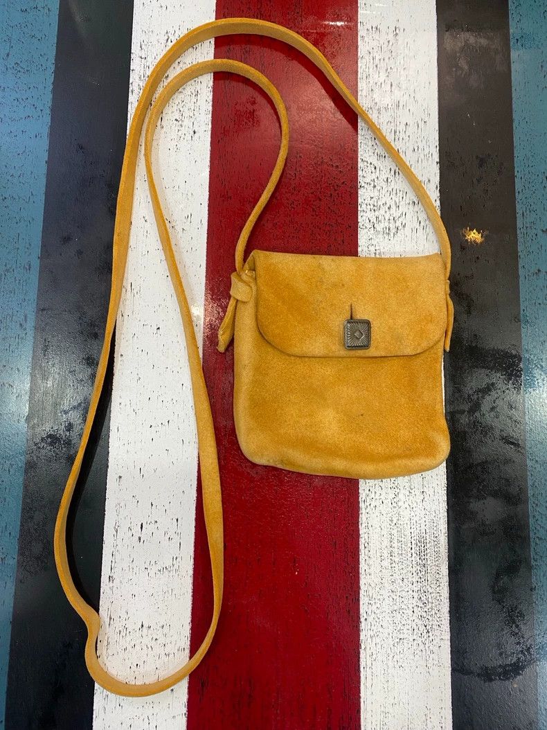 Visvim 13Aw Medicine Bag Leather Crossbody Purse- Dmc in Yellow, Men's