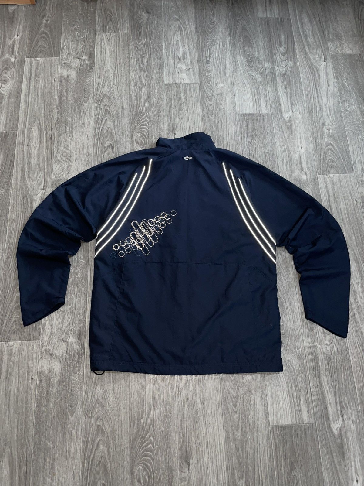 Adidas Vintage 00s Adidas Reflective 3 Stripes Nylon Track Jacket Size US L / EU 52-54 / 3 - 3 Thumbnail