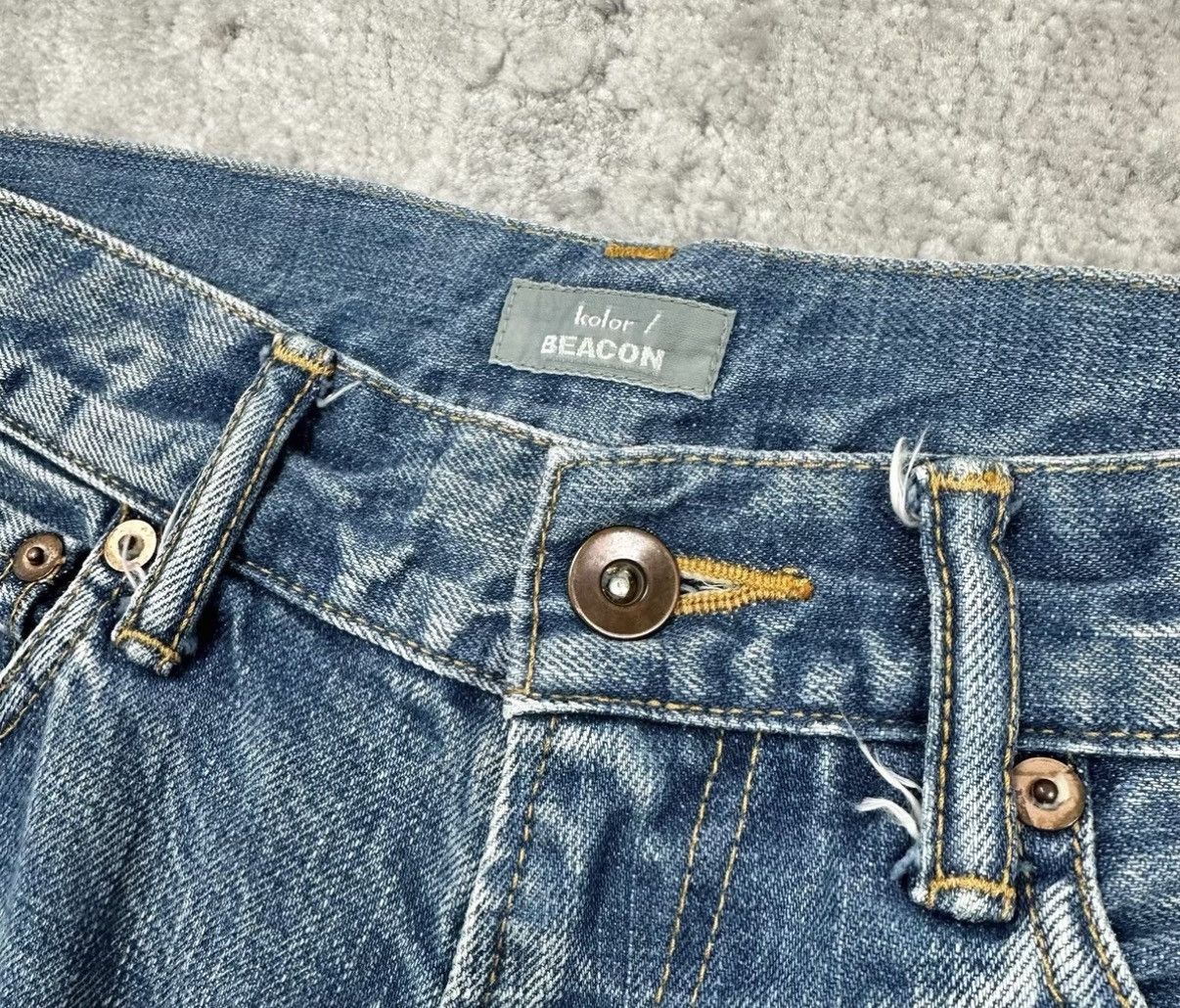 Kolor Kolor 14AW BEACON Vintage Washed Straight Jeans J16 Size US 30 / EU 46 - 3 Thumbnail