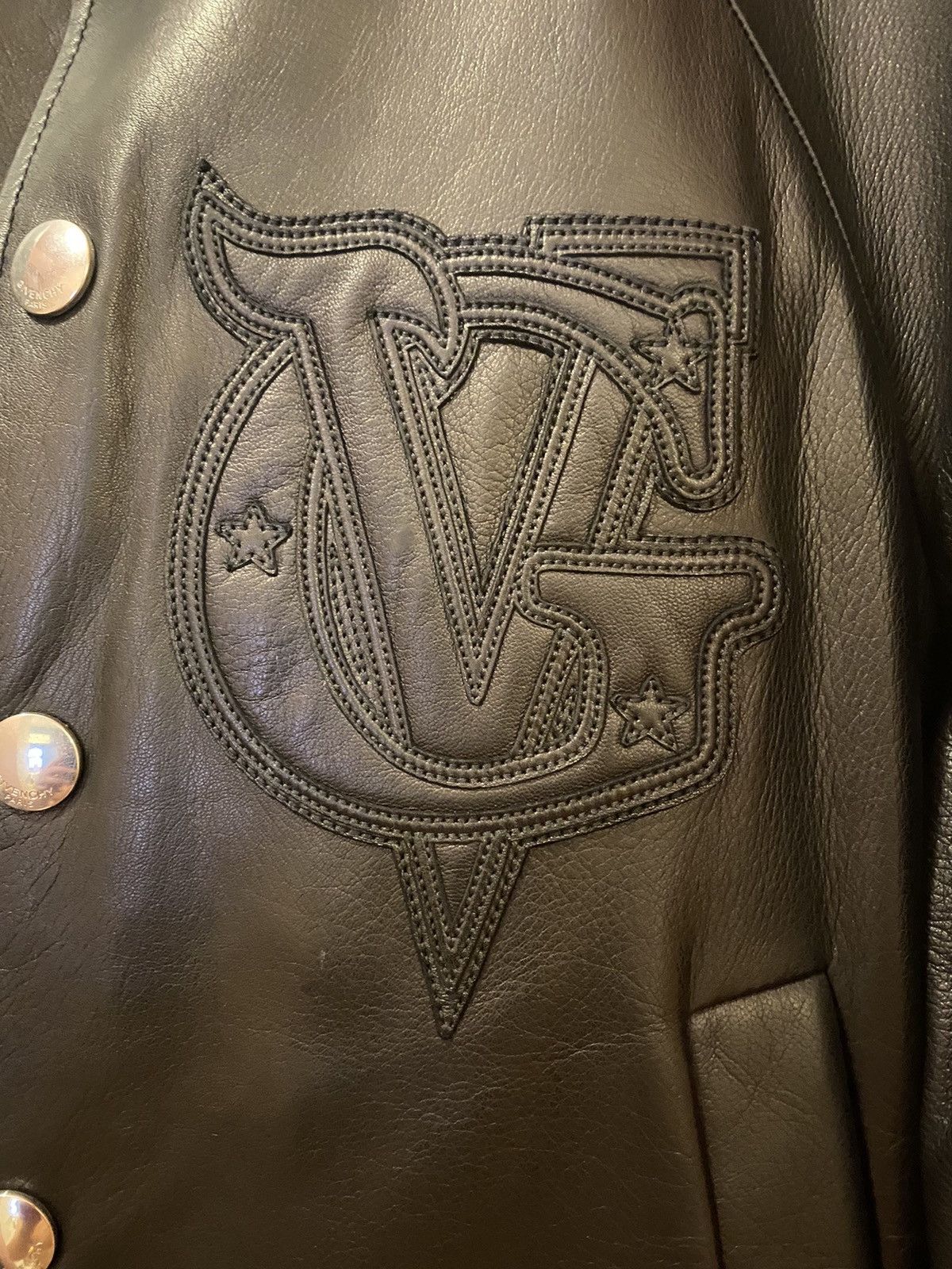 Givenchy Givenchy black logo leather bomber jacket 44 Size US S / EU 44-46 / 1 - 4 Thumbnail