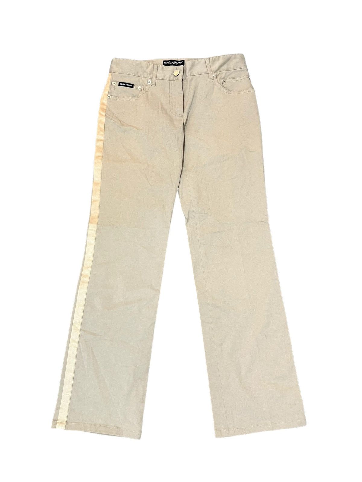 image of Dolce Gabbana Runway Gold Taped Pants, Men's (Size 27)