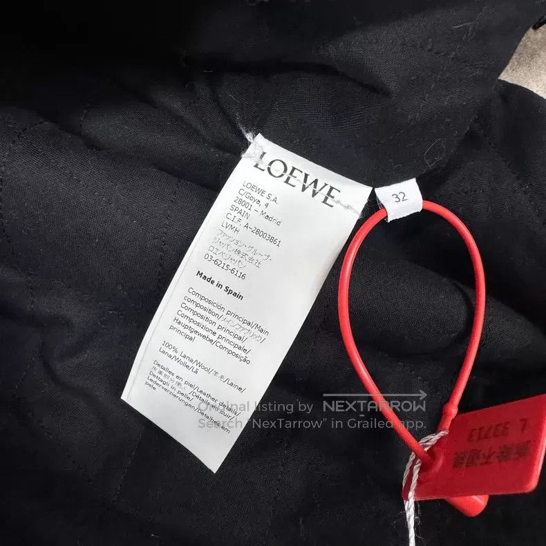 Loewe Loewe Ivory Striped Leather Pocket Collar Wool Shirt Jacke Size 4XL / US 24-26 - 7 Thumbnail