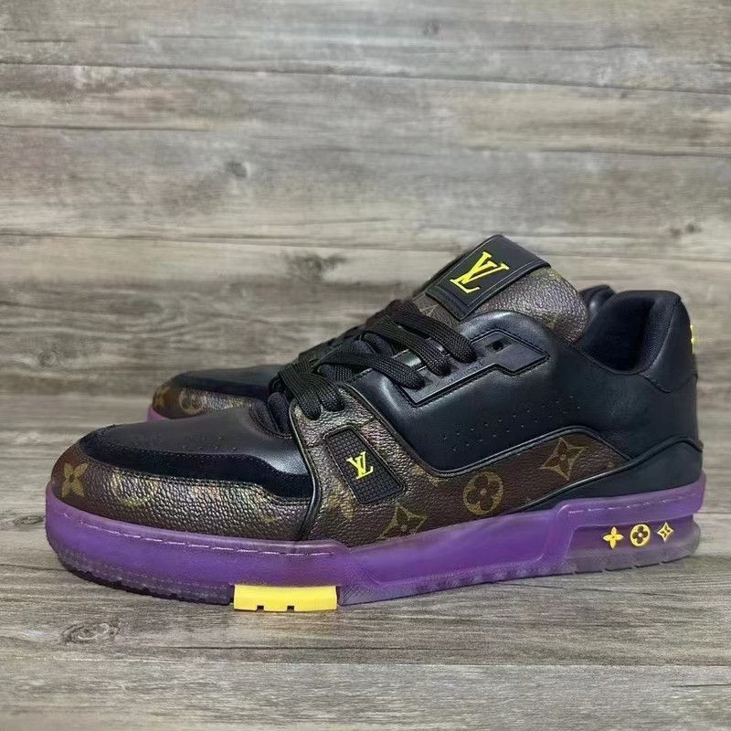 Louis Vuitton Louis Vuitton Trainer Lakers Purple Black Sneakers 0079 Size US 8.5 / EU 41-42 - 1 Thumbnail