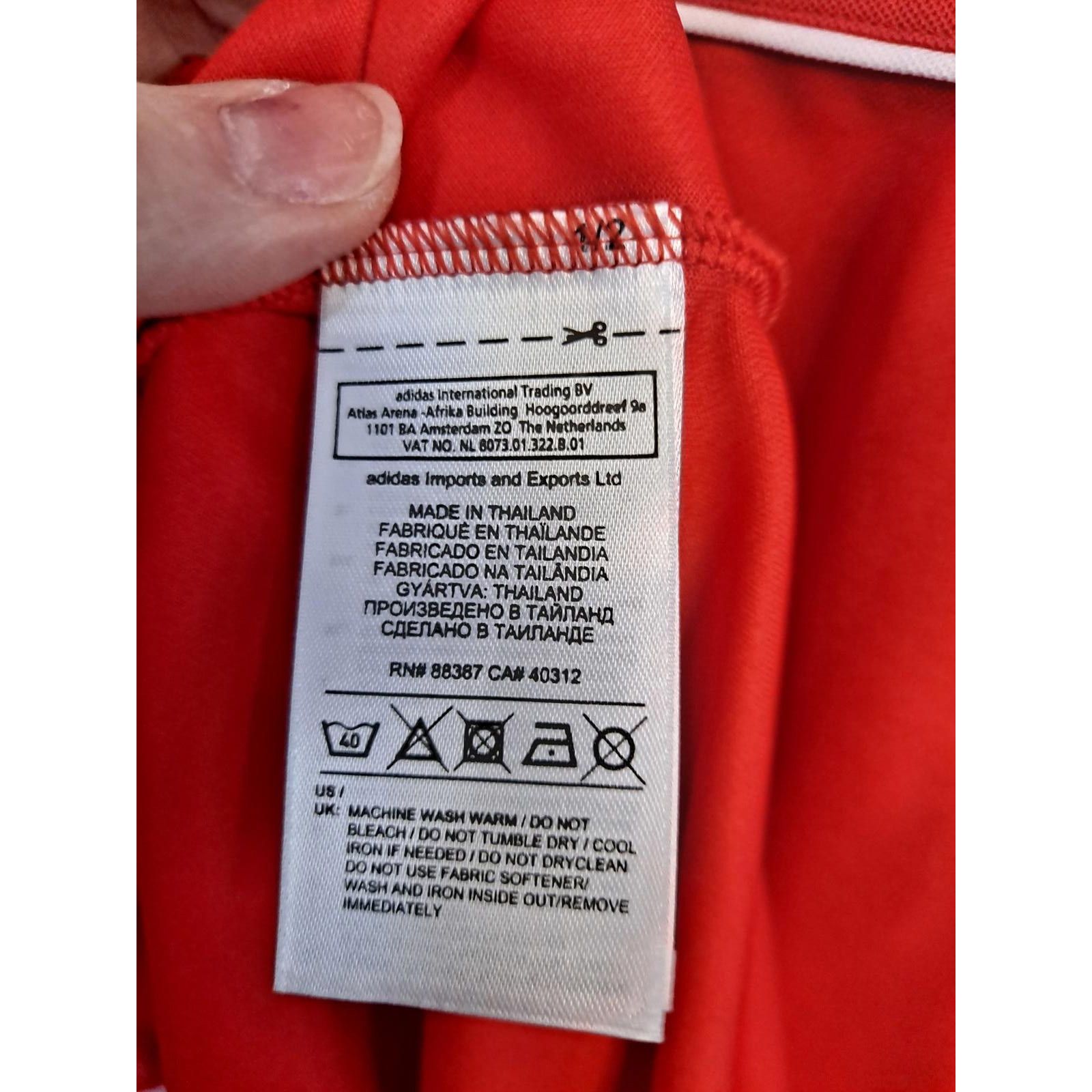 Adidas Adidas Red Climalite Long Sleeve Shirt with Reinforced Elbow Size ONE SIZE - 6 Thumbnail