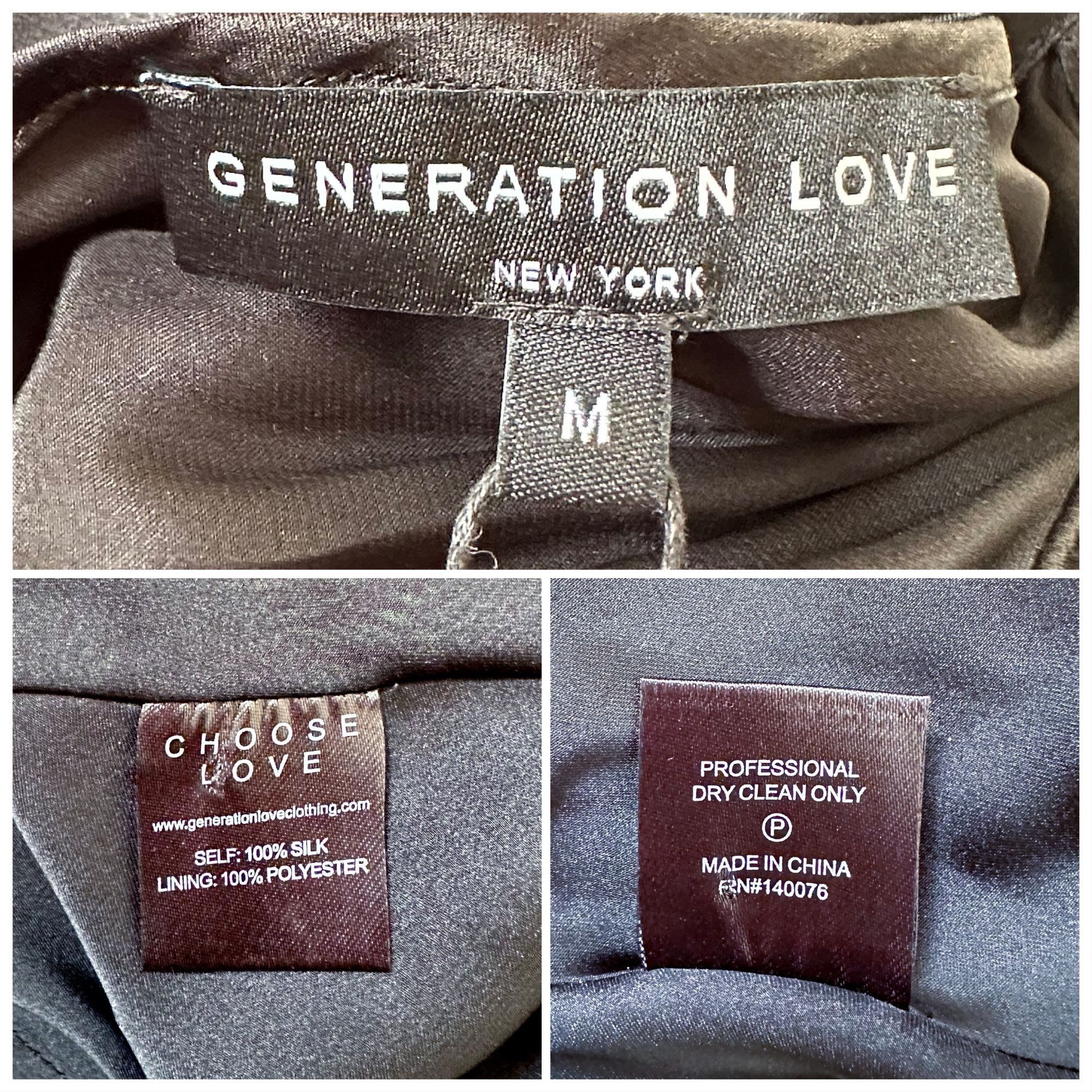 Generation Love Generation Love Arie Black Silk Maxi Dress, Size M, NWT, Hal Size M / US 6-8 / IT 42-44 - 4 Thumbnail