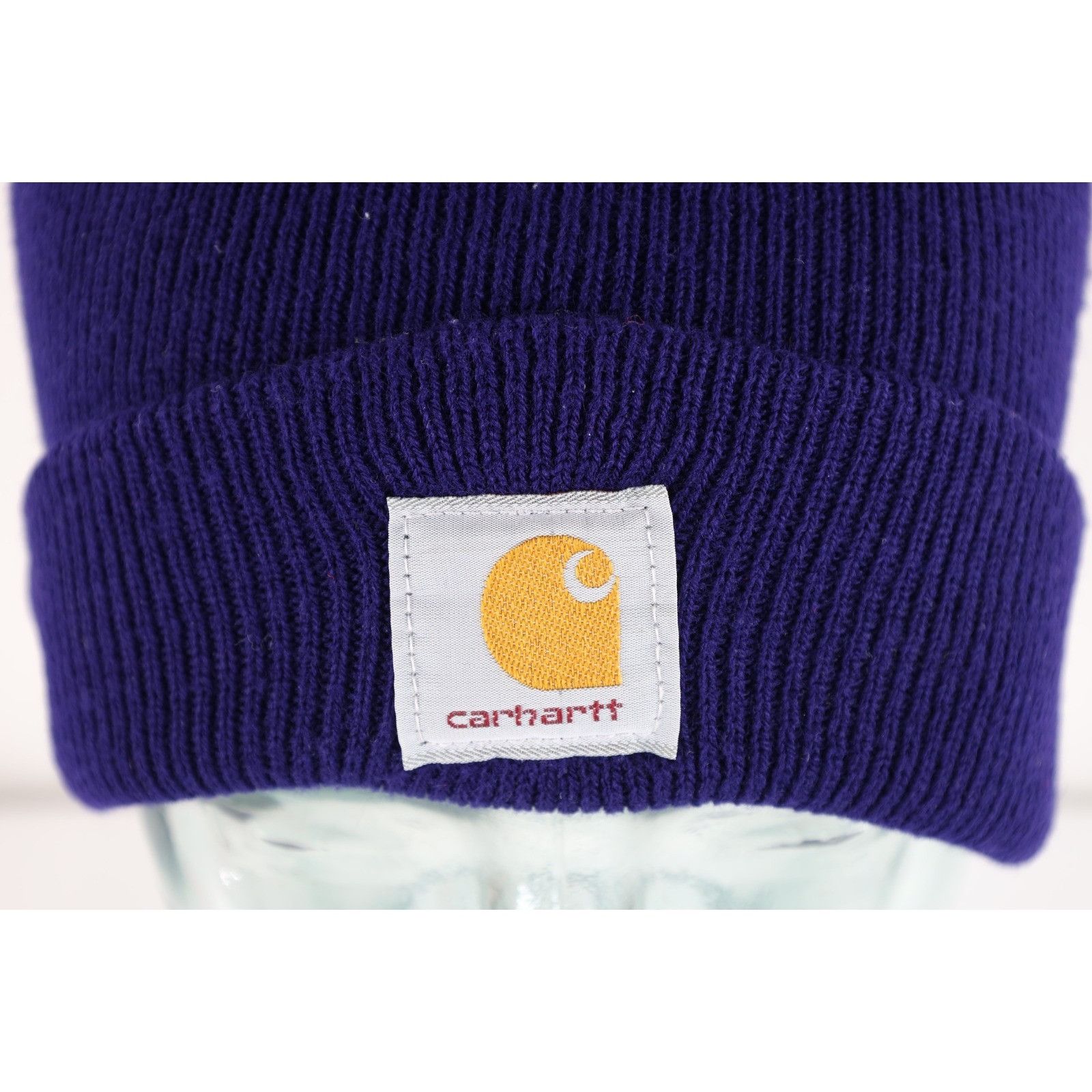 Carhartt Vintage 90s Carhartt Faded Spell Out Knit Winter Beanie Hat Size ONE SIZE - 2 Thumbnail
