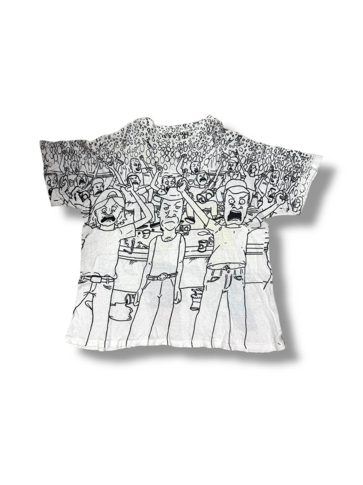 Mtv × Vintage RARE✨VINTAGE BEAVIS & BUTTHEAD ALLOVERPRINT BOOTLEG TEE PUNK Size US XL / EU 56 / 4 - 7 Thumbnail